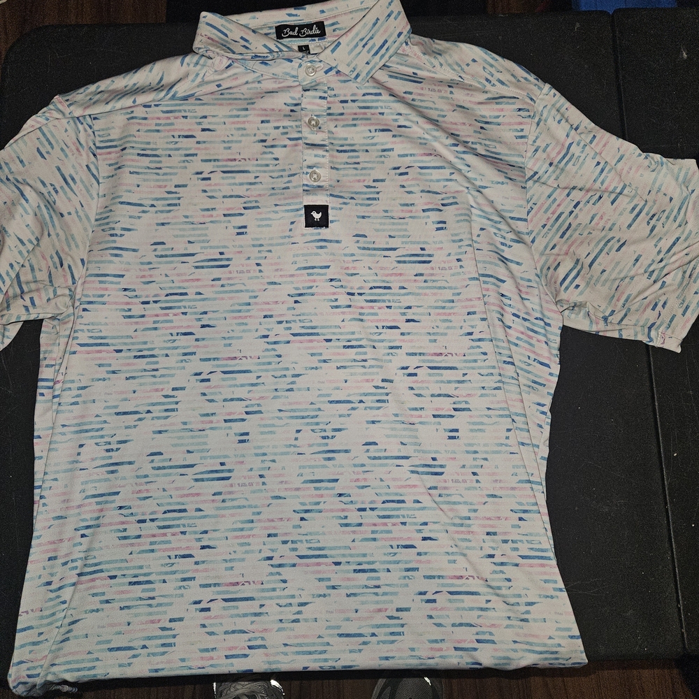 Bad Birdie Multicolor Patterned Polo Shirt